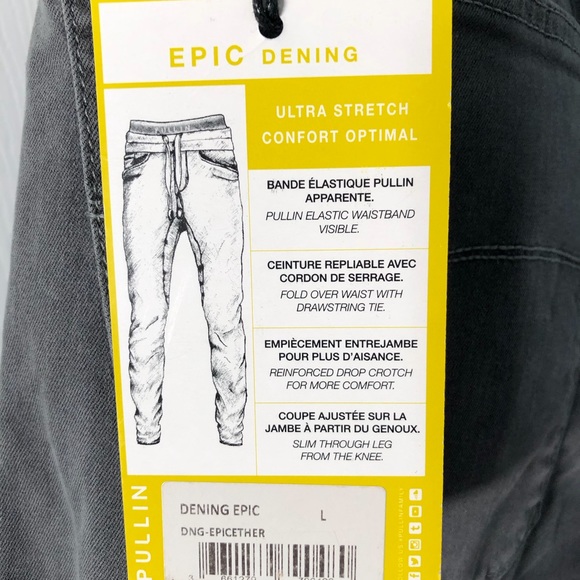 Making Waves Pullin Grey Pants Size L New With Tags - Picture 8 of 9